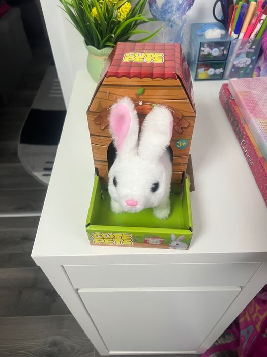 Iepuraș de pluș cu căsuța