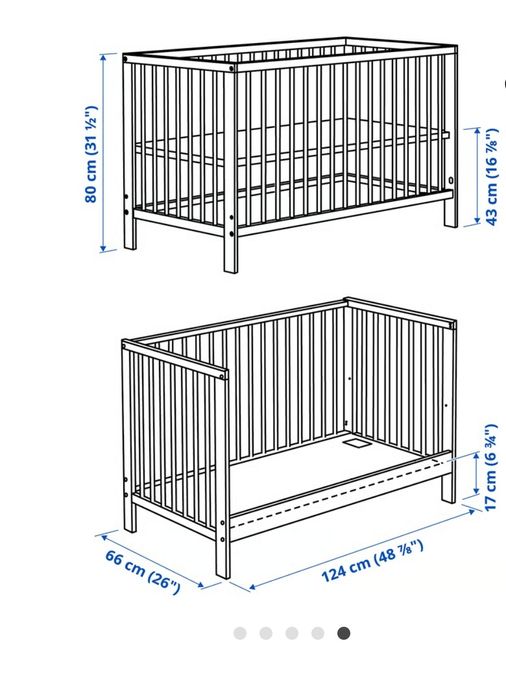 Patut pentru bebelusi din lemn masiv IKEA