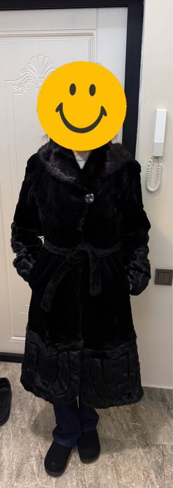 Норковая шуба черная