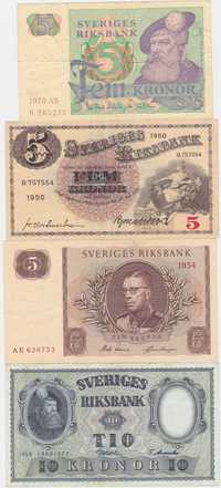 Lot 4 bancnote Suedia
