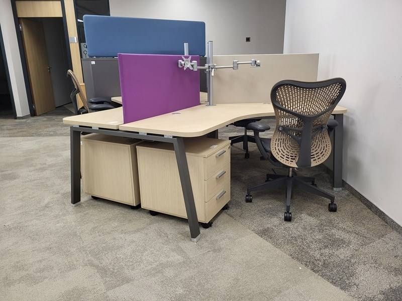 Birou modular 3 posturi