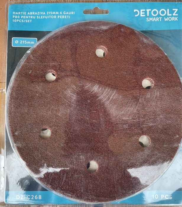 Hartie abraziva 215mm P80/P120 /P150 cu 6 gauri