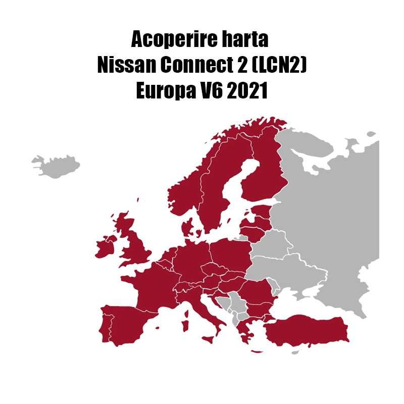 Card navigatie Nissan LCN2 Europa V6 2021 Note Juke Leaf Micra e-NV200