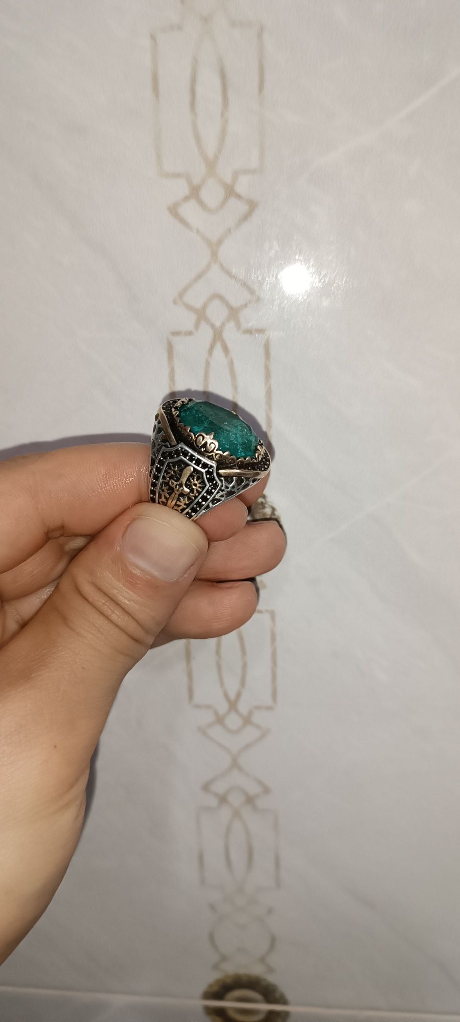 Кольцо мужской серебро 925 размер 19