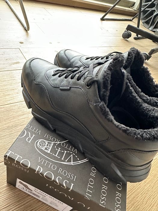 Естествена кожа, зимни топли обувки, отлично качество, отлично състоян