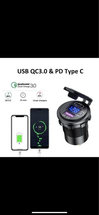 Incarcator usb 3.0& Pd type C