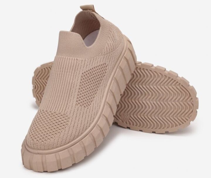 Ofertă! Sneakers slip-on,cu platformă, nou nouț