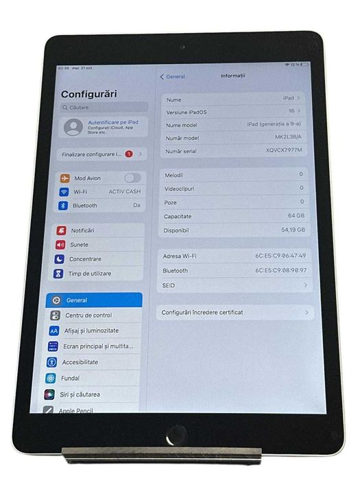 Ipad Gen 9 Wi-Fi 64Gb / Amanet Cashbook Deva
