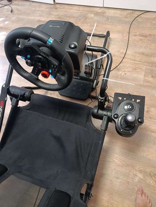 Scaun simulator auto racing seat volan + pedale + schimbător