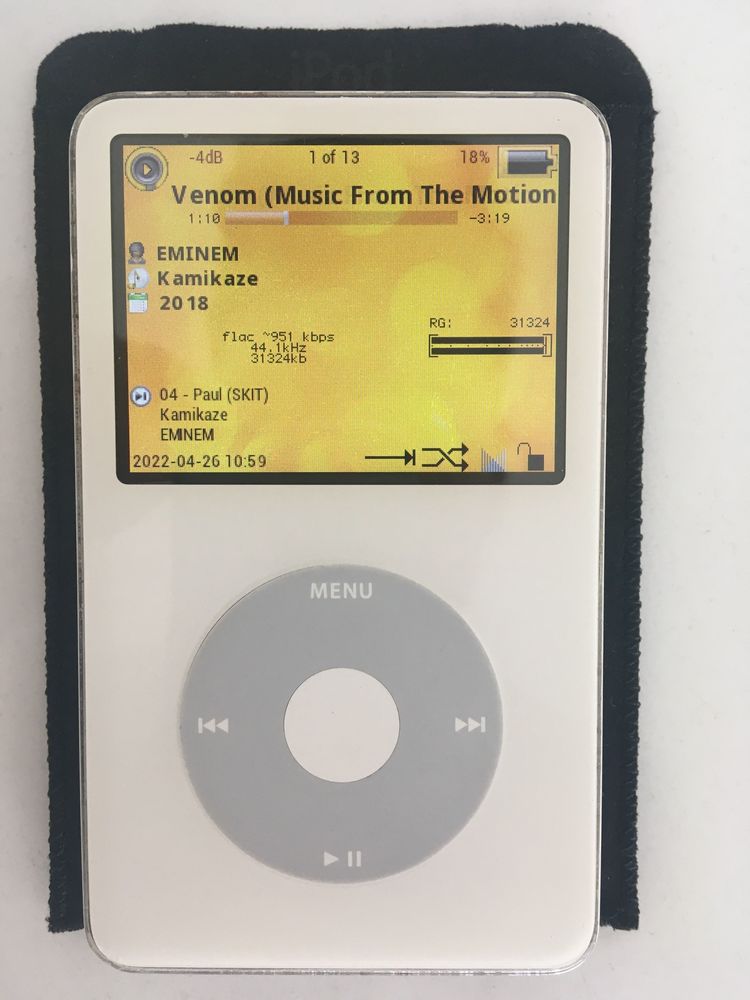 Apple ipod classic video 80 white gen 5.5 wolfson  colectie / vintage