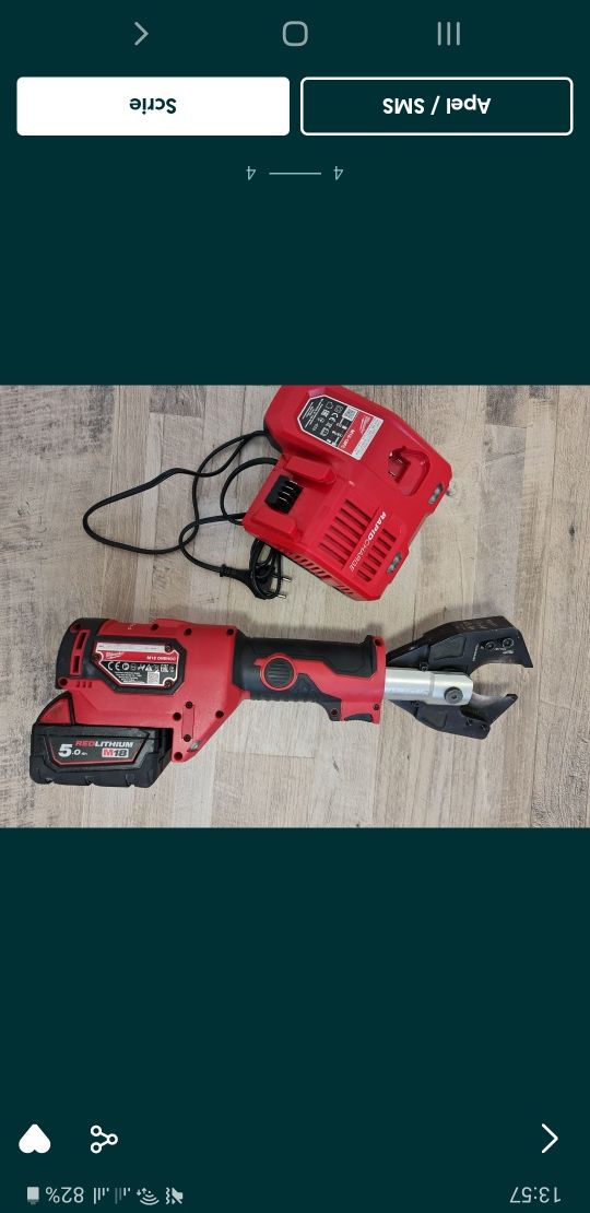 Hilti  Te 70.  Mașina de  taiat  cablu Milwaukee  Laser Top din