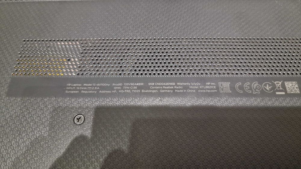 HP Laptop Model 15-db110Ony