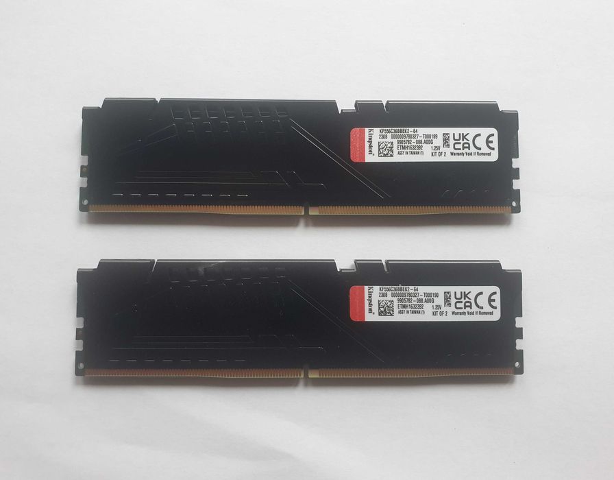 RAM Kingston FURY Beast 64GB (2x32GB) DDR5 5600MHz KF556C36BBEK2-64