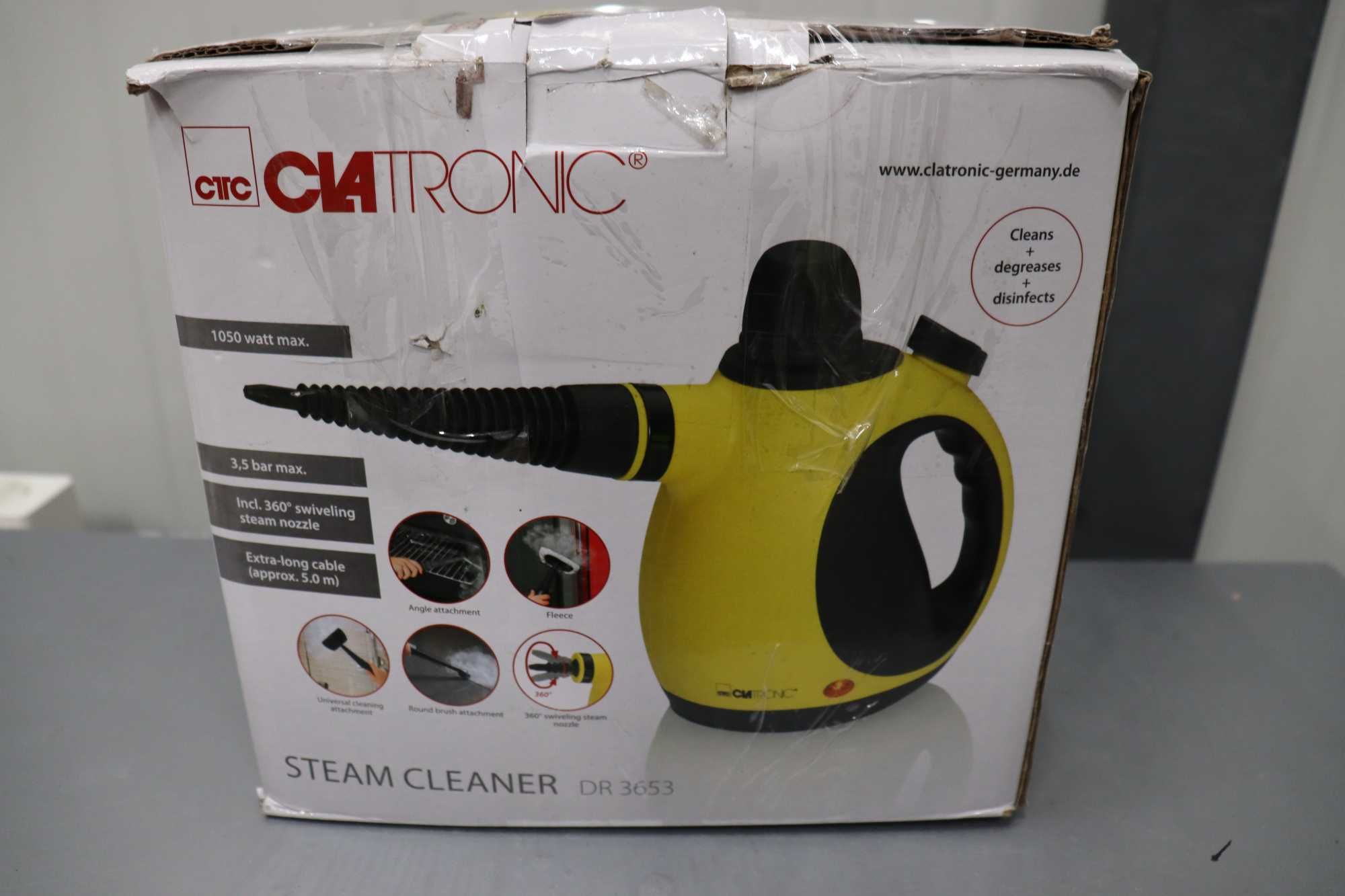 Парочистачка Clatronic DR 3653, 250мл, 3.5 бара, 1050W, Черен / Жълт