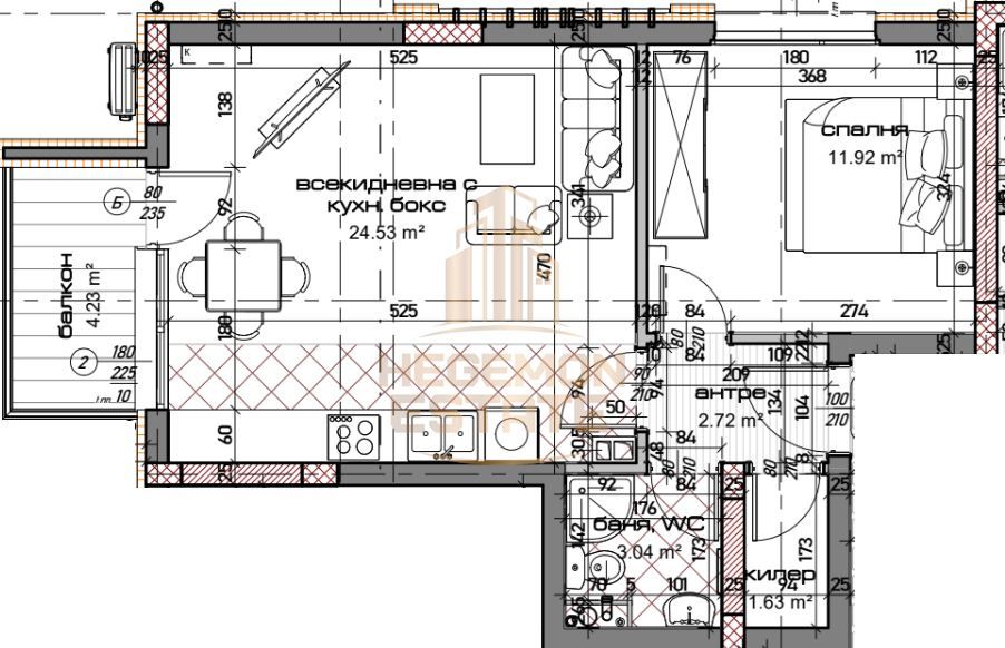 2-стаен в Варна-Младост 1 площ 69 цена 86100