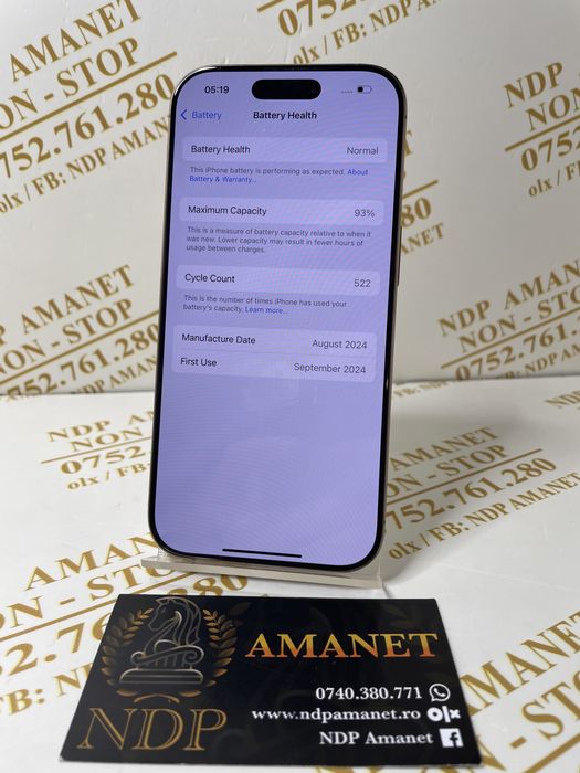 NDP Amanet Braila Iphone 16 Pro 256gb (43107)