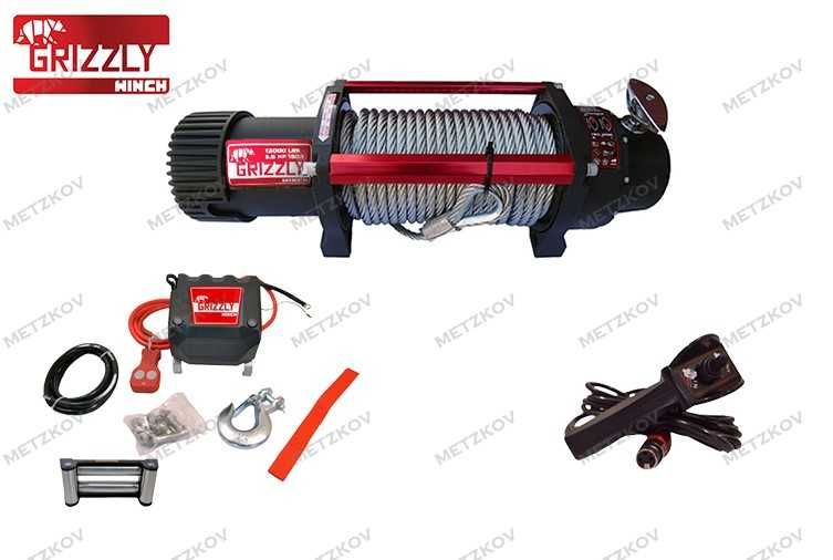 Troliu electric Grizzly Winch 13000 lbs (5897kg) cu cablu otel