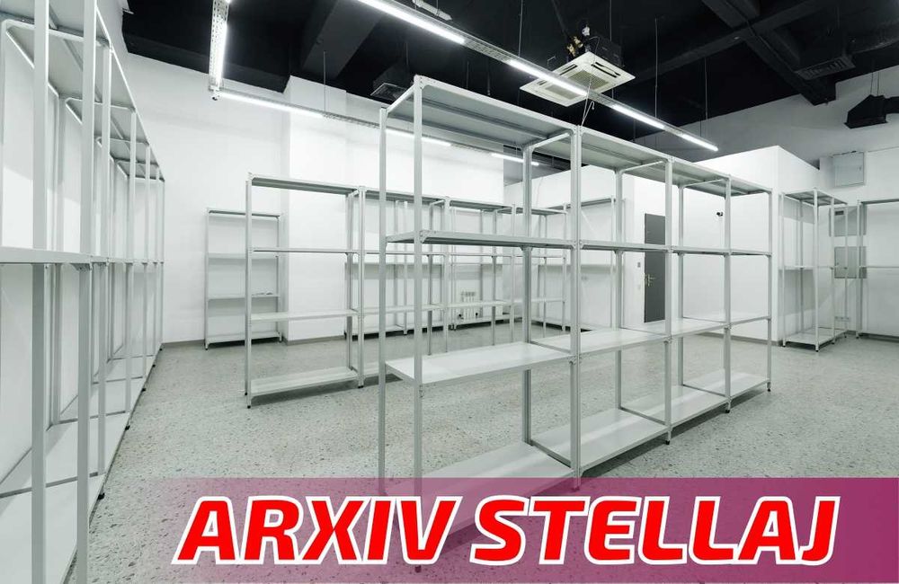 Arxiv stellaj, rafli metall tokchalar, ombor, архивный стеллаж