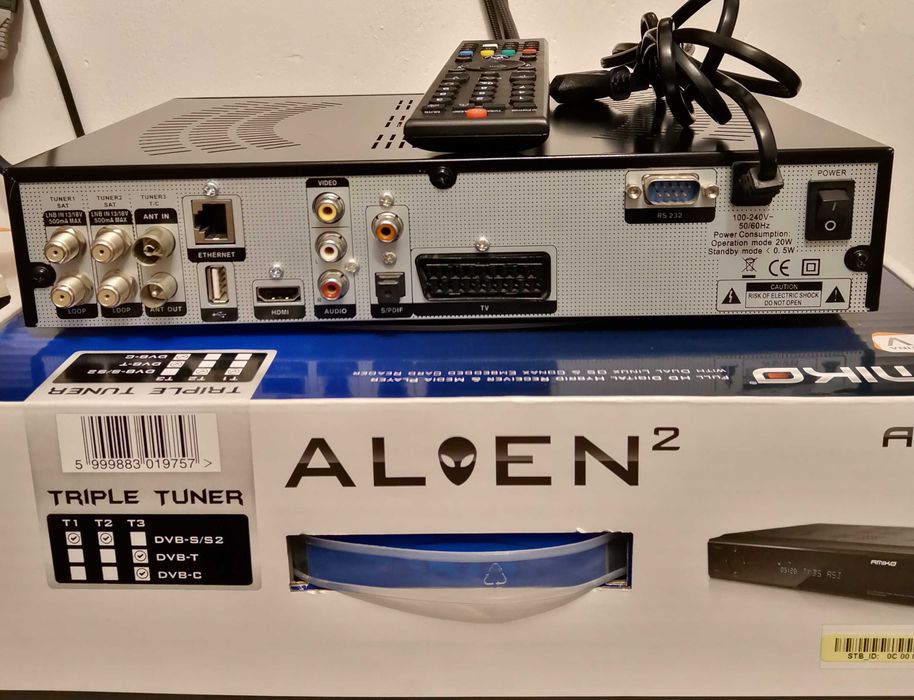 сателитен приемник amiko alien2 с хибриден тунер