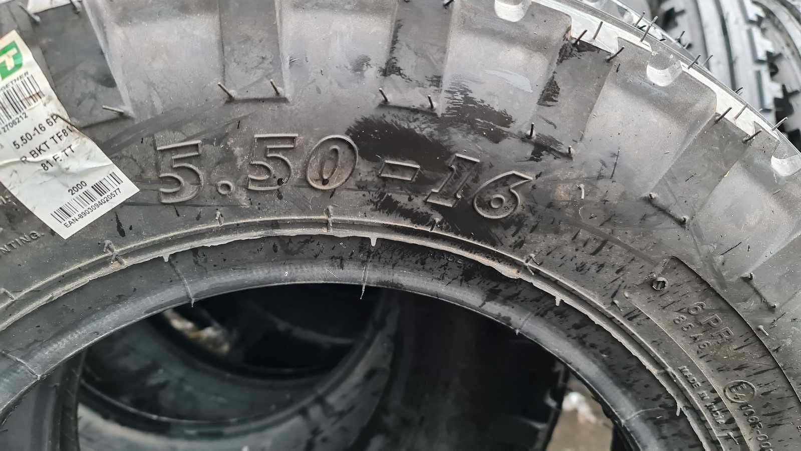 Anvelope noi 5.50-16 BKT 6PR cauciucuri tractor fata