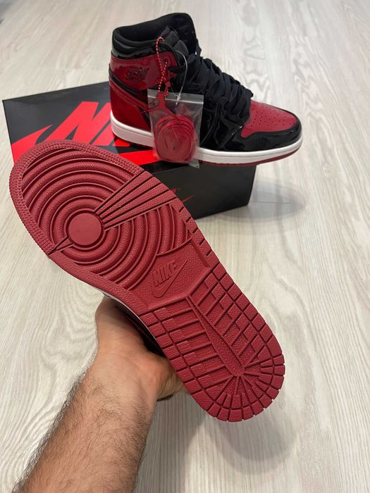 Adidasi Jordan 1 Patent Bred Nike Produs NOU PREMIUM