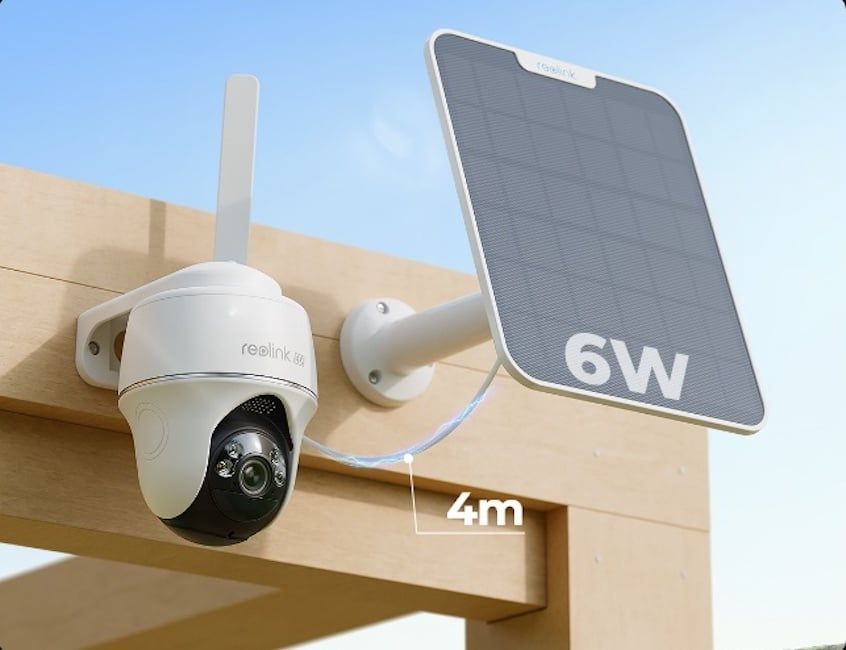 Camera de supraveghere 4G, baterie si panou solar, Reolink Go PT Ultra