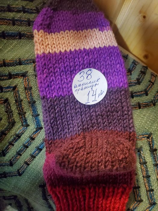 Ръчно плетени дамски чорапи размер 38