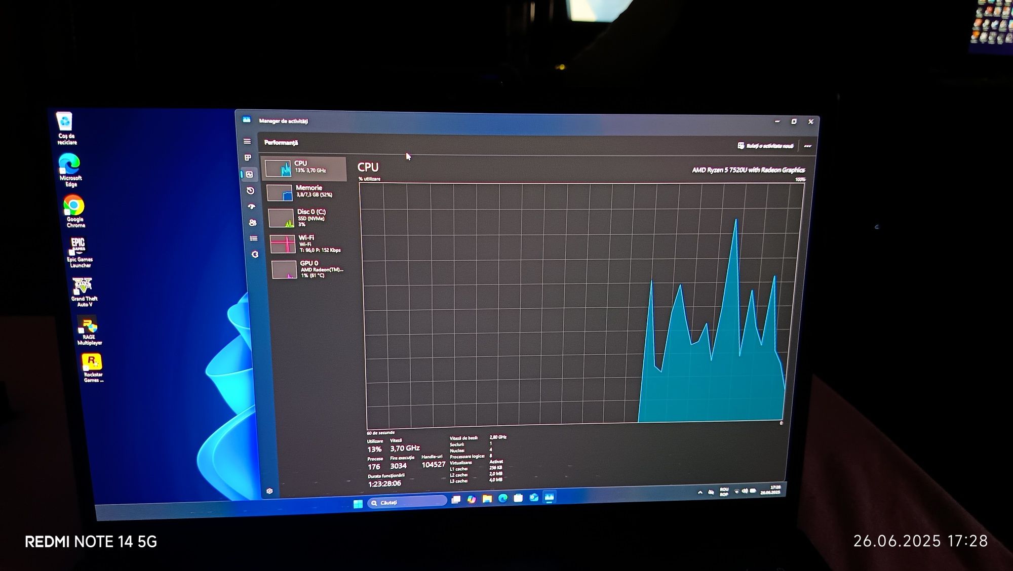 Vând laptop asus vivobook go 15 un an de folosință