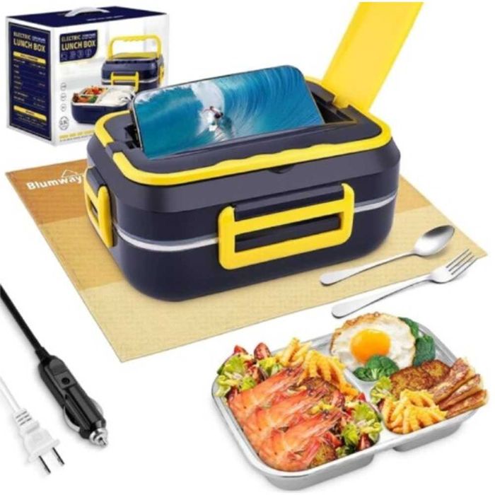 Cutie de Prânz Electrică 2 în 1 – Încălzește Oriunde, Mănâncă Oricând!
