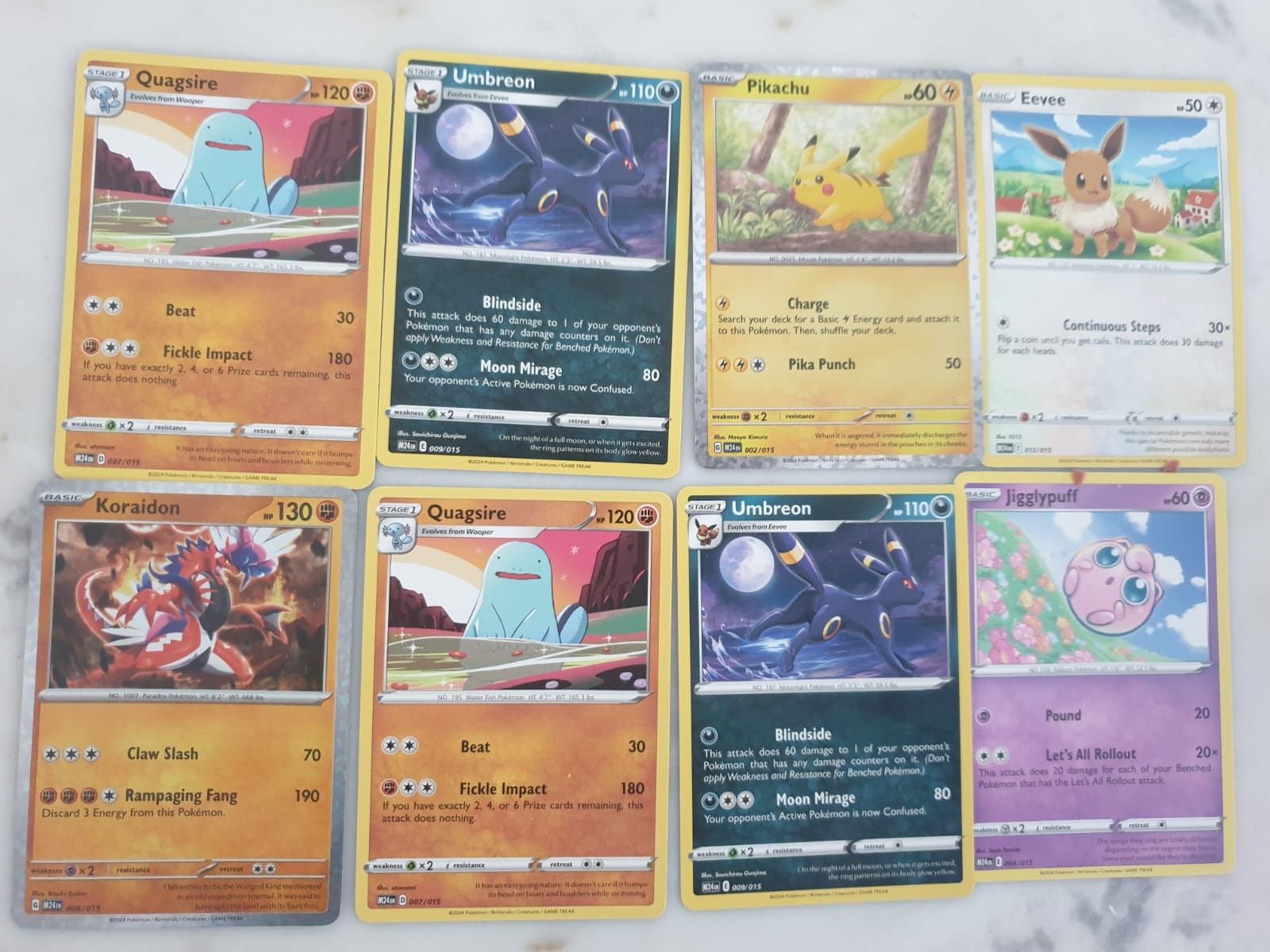 8 pokemon карти като нови