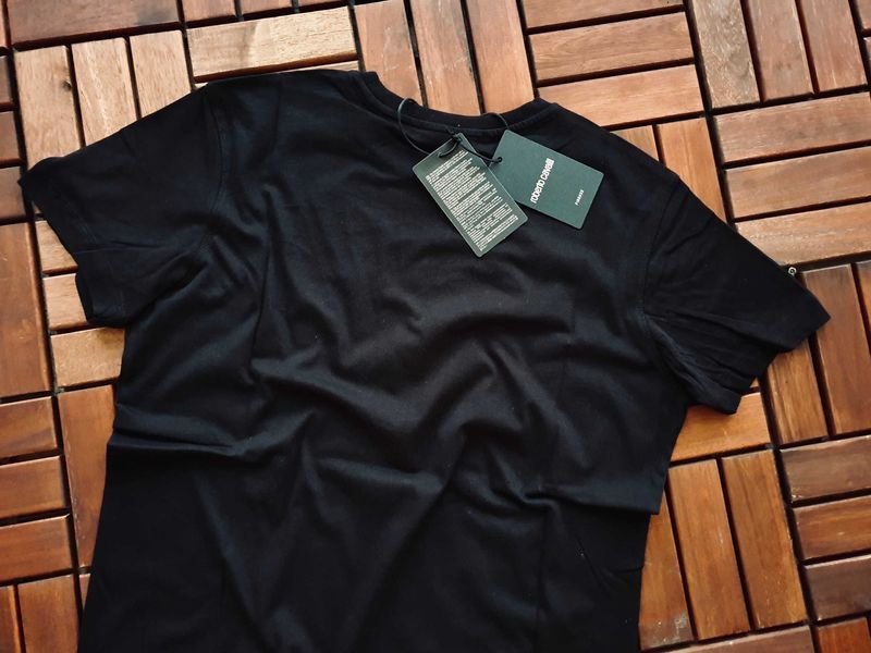 ПРОМО Roberto Cavalli L размер-Оригинална черна тениска