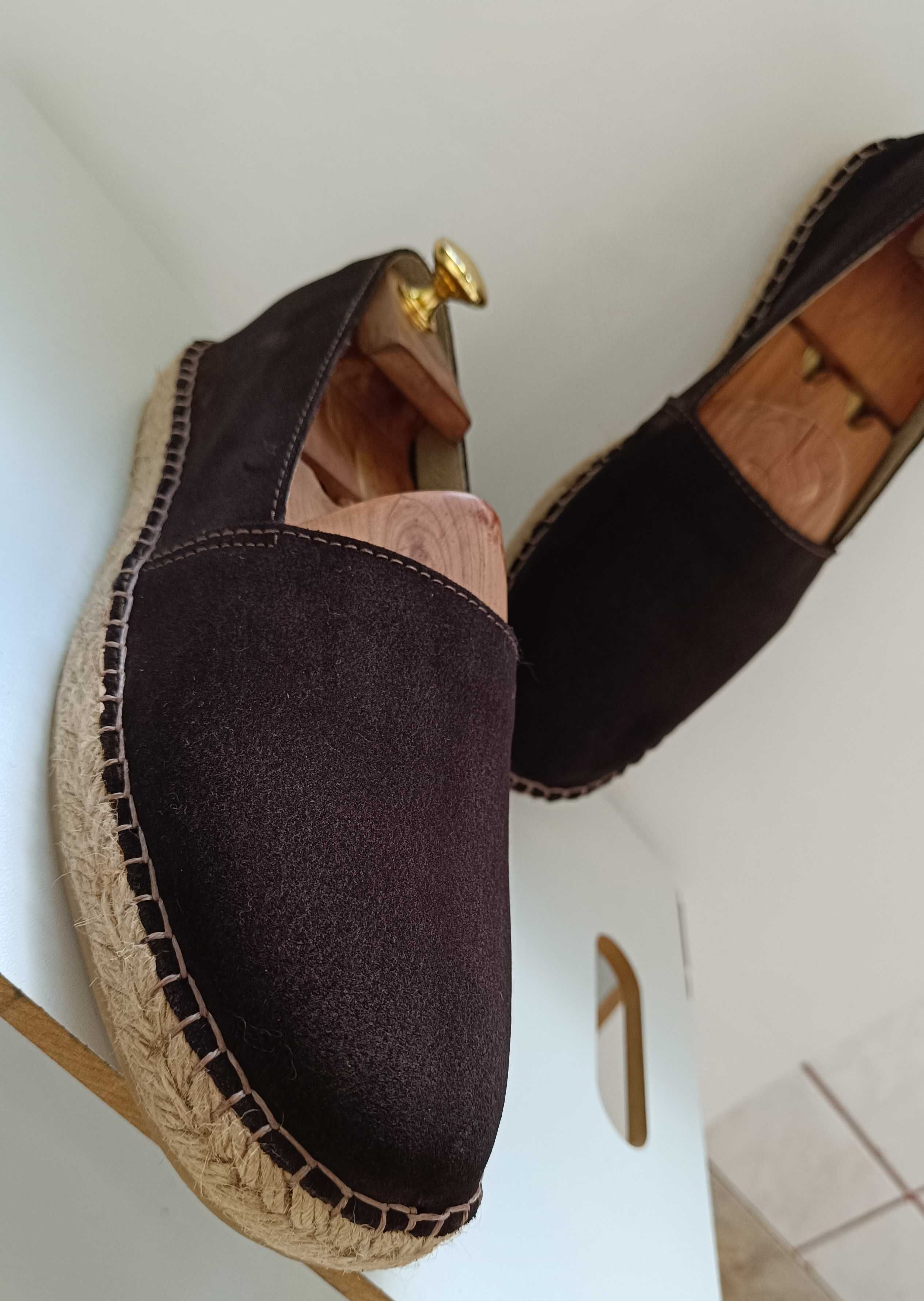 Pantofi casual espadrile 43 mocasini lucrati manual Senator NOI piele