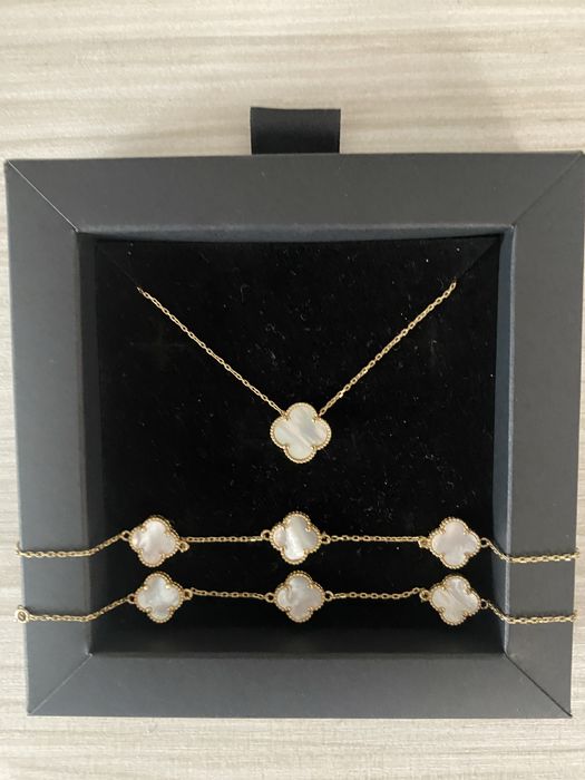 Van Cleef & Arpels 14 карата колие и гривна комплект