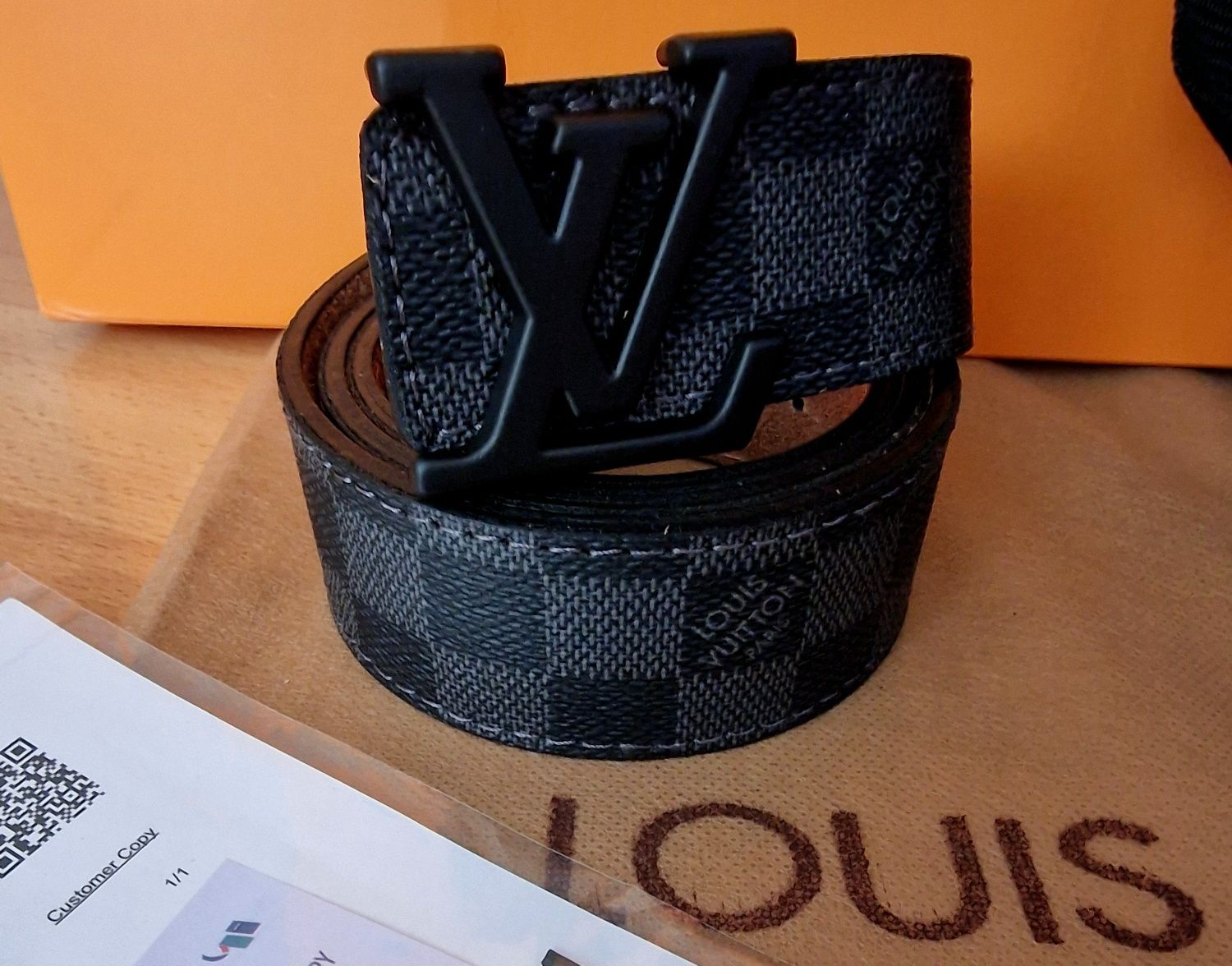 Set Louis Vuitton, curea+geanta  crossbody, saculet, eticheta incluse