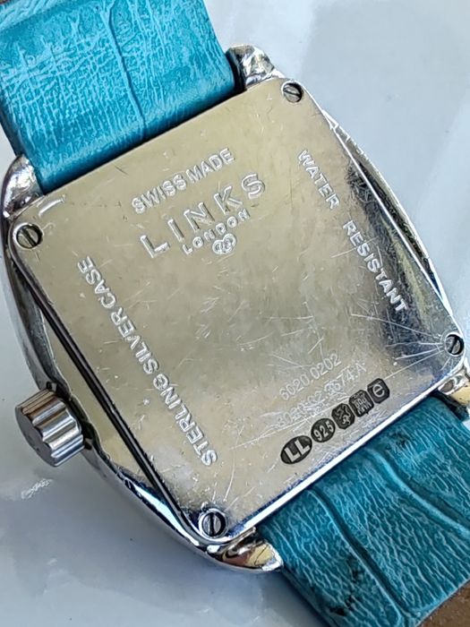 Ceas Links Argint 925 Quartz ETA 4 rubine