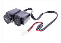 Зарядно за мотор, 2бр. USB, 4.2A волтметър, ЕВРО букса за запалка