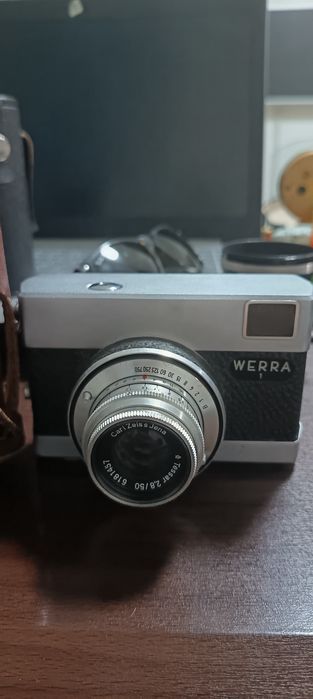 Aparat foto vintage Werra 1 + obiectiv Carl Zeiss Tessar 50mm f/2.8 +