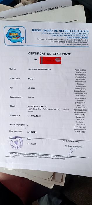 Cheie chei dinamometrica Yato 42-210 Nm 1/2 și JBM 19-110 Nm 3/8