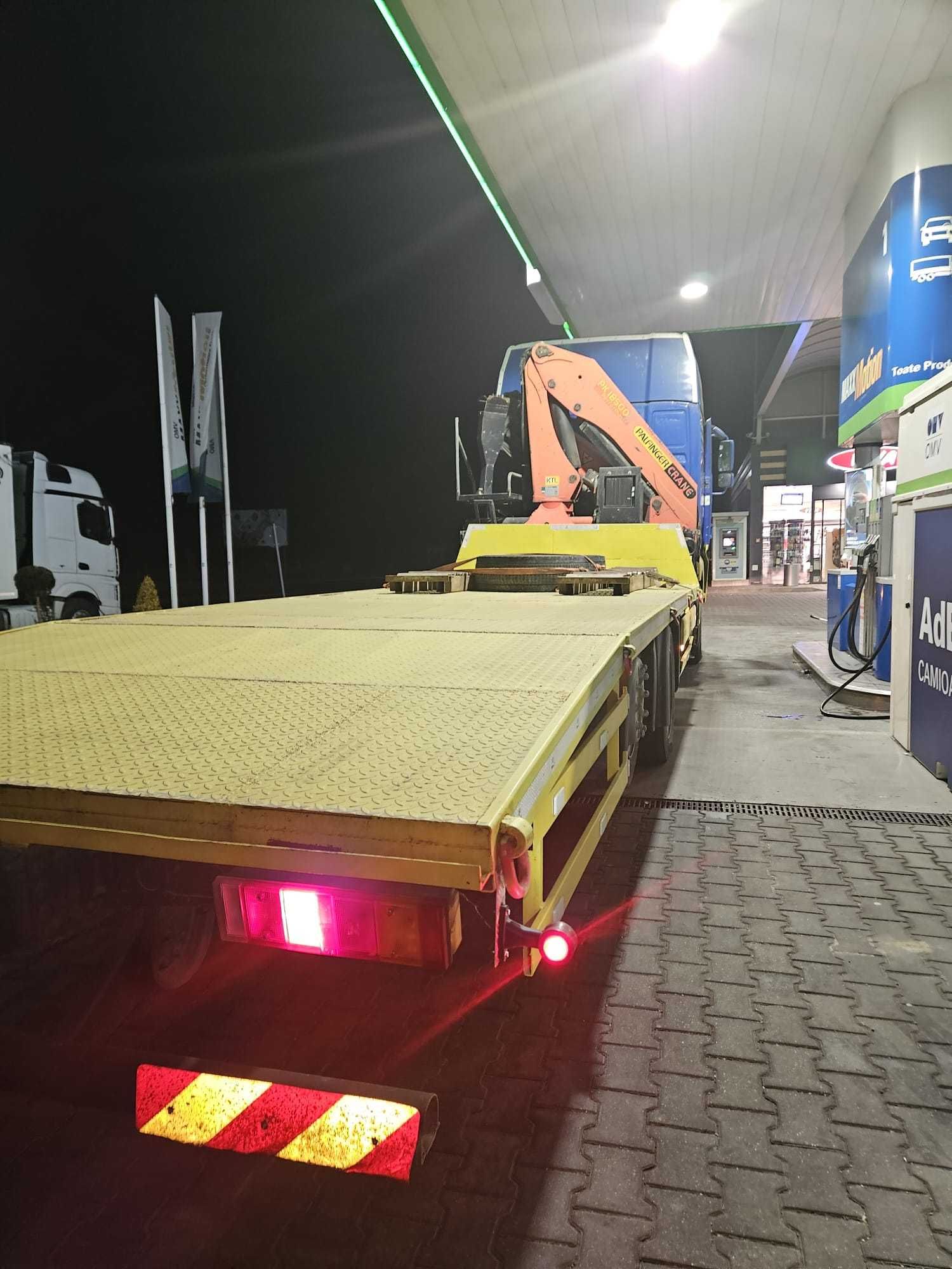 MAN TGA util 16 tone, macara 9 m, pentru utilaje grele de constructii