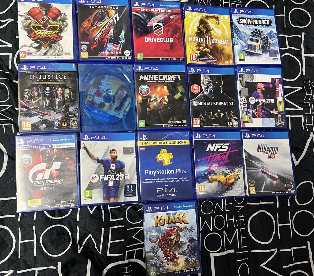 Диски б/у на приставку ps 4