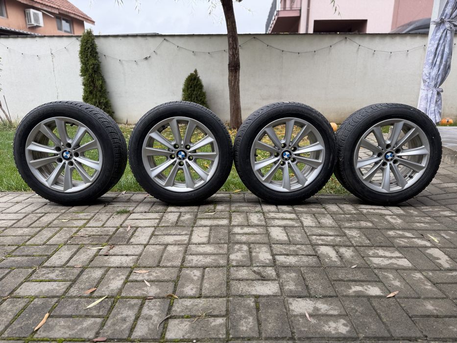 Jante BMW + Cauciucuri iarna 225/50/17 5x120 ET 30 Seria 1/2/3/4/5/6