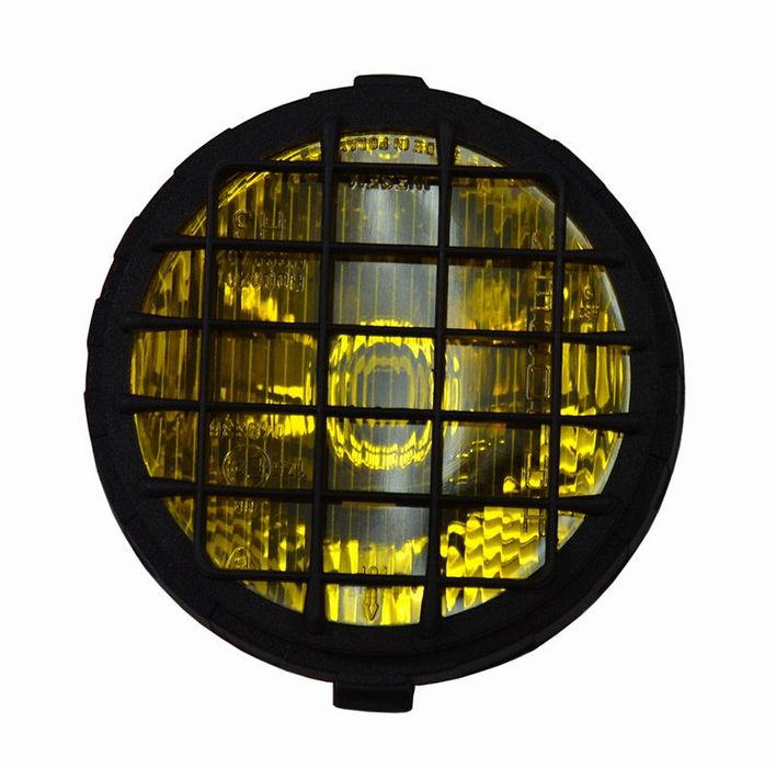 Proiector auto Wesem 12/24V bec H3, 160 mm cu grilaj si suport de fixare sticla galbena , cu lumina de ceata , 1 buc. , stanga=dreapta