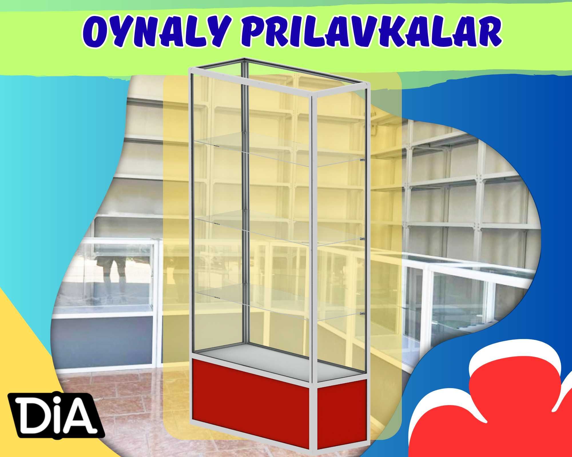 Oynaly vitrina, Акция, прилавки, savdo vitrinalar stellajlar