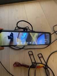 Oglinda retrovizoare 2k si camera fata spate display auto linii ghidaj