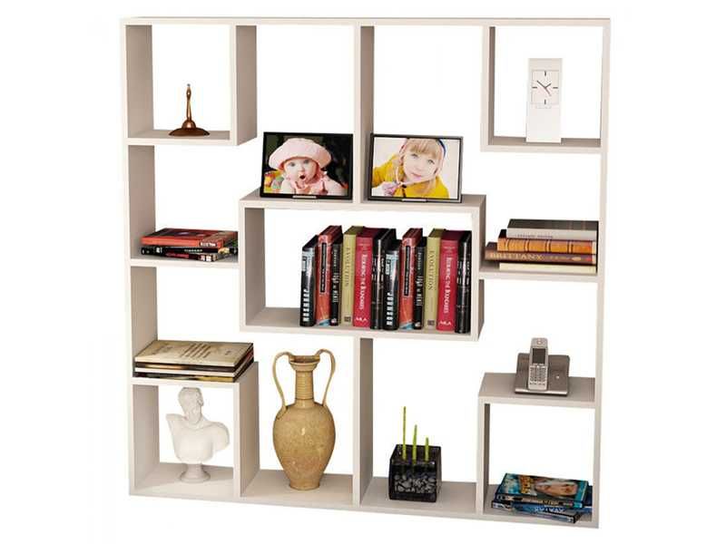 Библиотека, HM9029.01, Бял, Пдч, 120х22х123.6см.