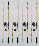 SET 4 Lansete PROFL DUAL FORCE  Feeder 2,40m+4 Mulinete SAIMINO X4000