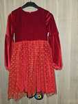 Rochie din catifea cu tull, Six for kids, 5-6 ani