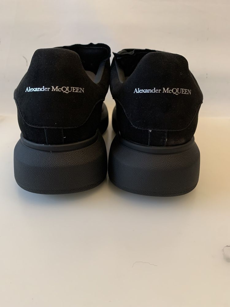 Adidasi,sneakers,Alexander McQueen,oversized,unisex,all black,camoscio
