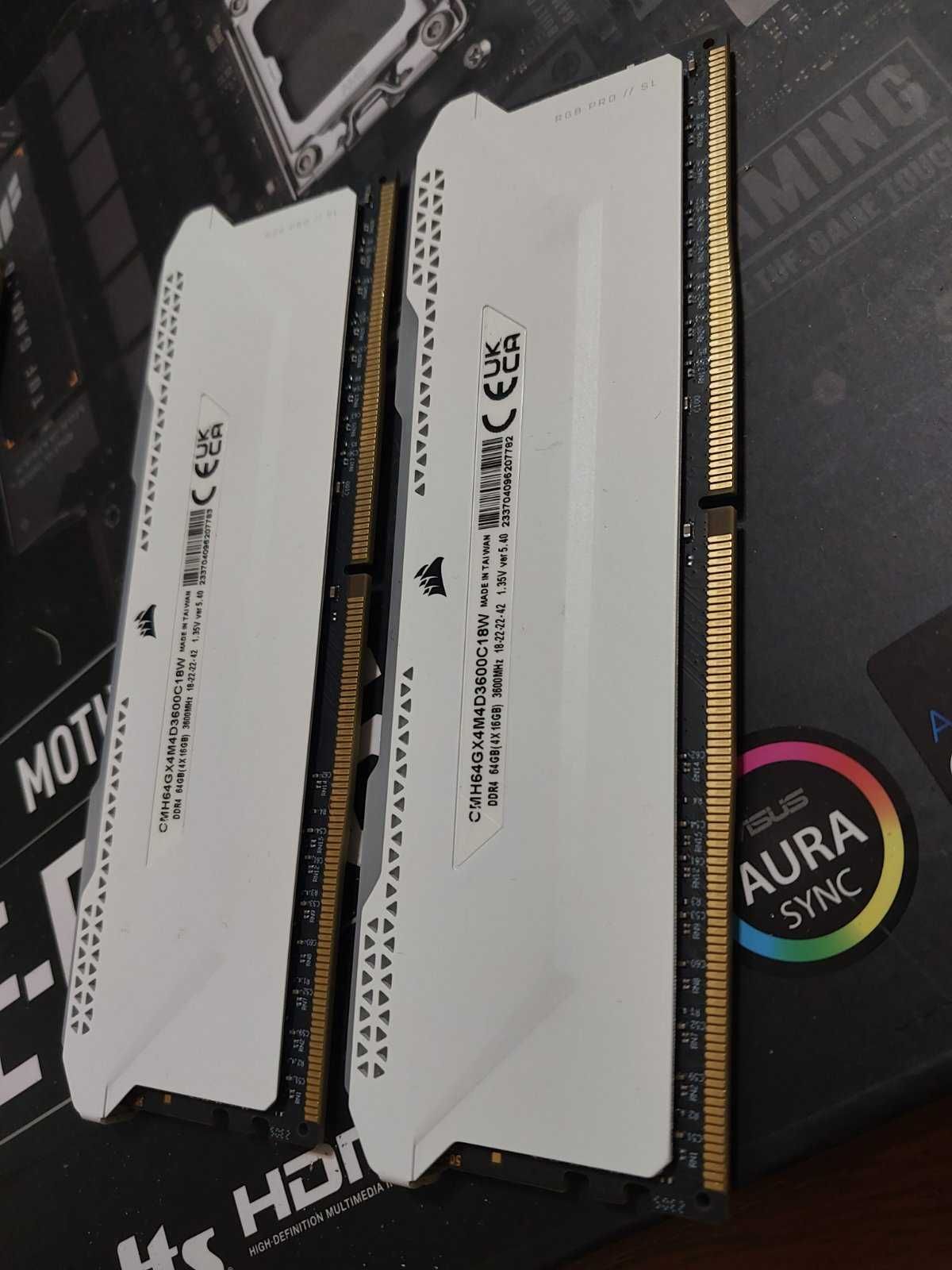 32GB DDR4 G.Skill TridentZ, Corsair Vengance RGB, 3600Mhz, CL18