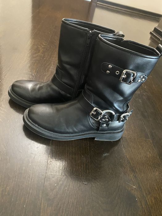 Cizme ZARA negre cu catarame 37